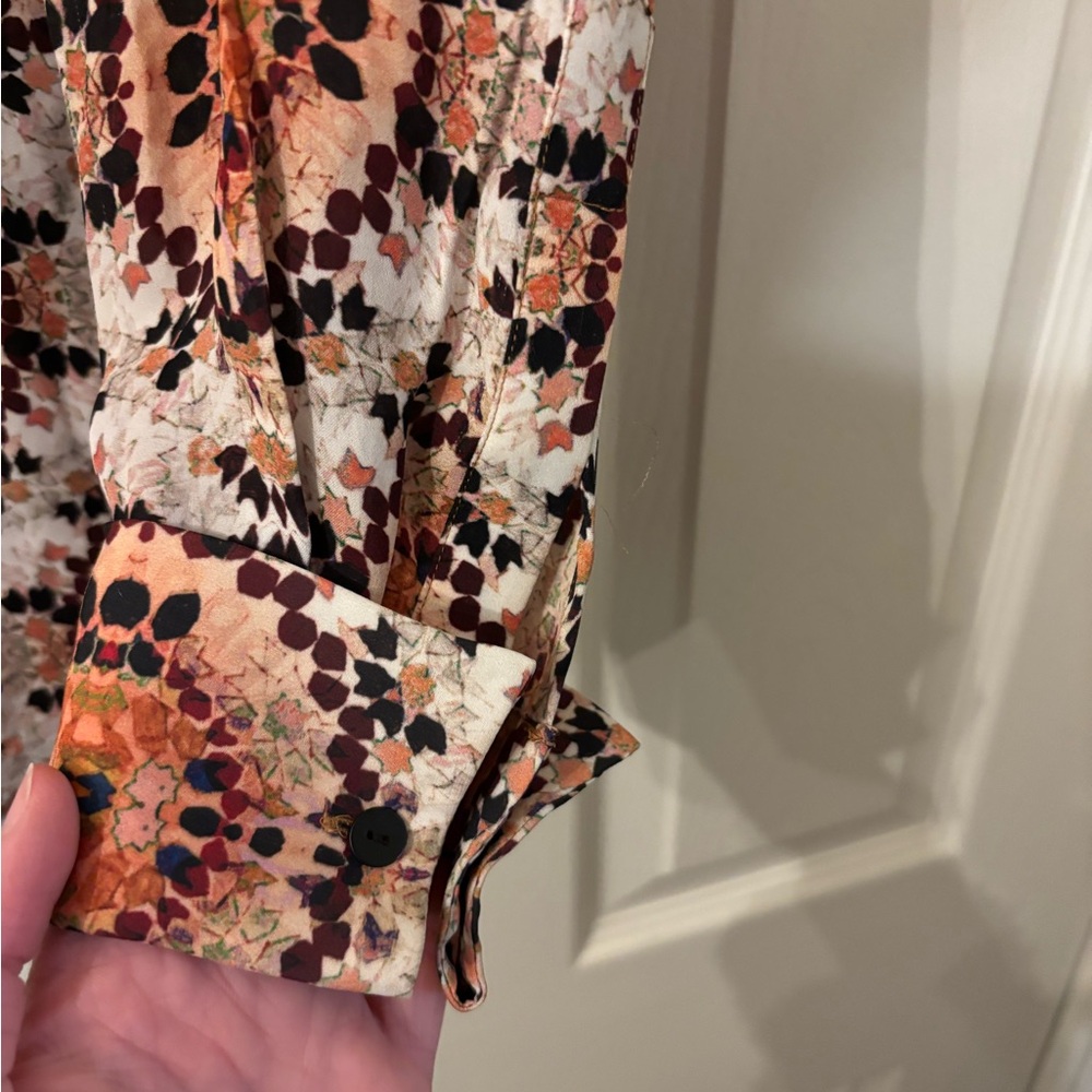 L'agence Multicolor Patterned Button-Down 100% Si… - image 5